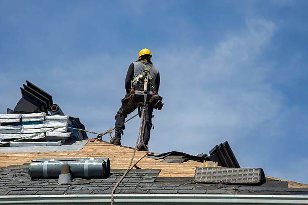 Professional Gutter Installation technician working in Glide, OR